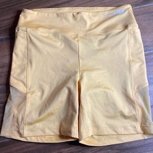 PINK Victoria’s Secret yellow bike shorts